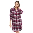 thumbnail image 1 of Ellos Women's Flannel Sleep Shirt Nightgown, 1 of 6