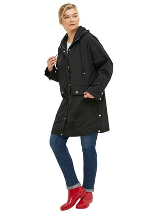 JAN & JUL Waterproof Rain Jacket for Women Long Rain-Coat with