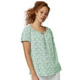 thumbnail image 1 of ellos Plus Size Keyhole Neckline Peasant Blouse, 1 of 2