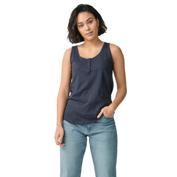 Ellos Women's Knit Henley Tank Top