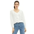 thumbnail image 1 of Ellos Women's Knit Top With Ruffled V-Neck, 1 of 2