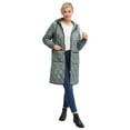 thumbnail image 1 of Ellos Women's Long Quilted Hooded Jacket, 1 of 2