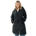 thumbnail image 1 of Ellos Women's Long Quilted Jacket With Drawstring Waist, 1 of 4