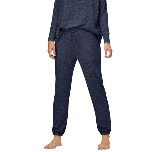 Ellos Women's Marled Knit Jogger Pants Pajama Bottoms