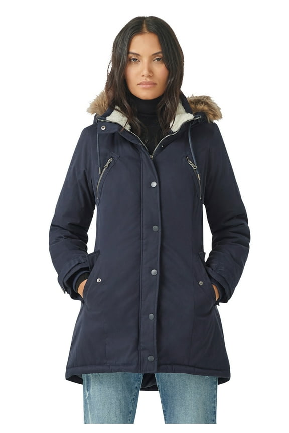 Women's Modern A-Line Parka Coat