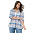 thumbnail image 1 of Ellos Women's Plaid Flannel Shirt Shirt, 1 of 6