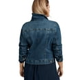 thumbnail image 1 of Ellos Women's Plus Size Classic Denim Jacket Oversized Jean Jacket, 1 of 5