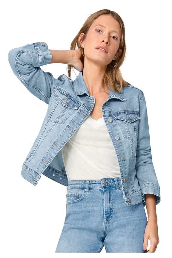 Women's Plus Size Classic Denim Jacket Oversized Jean Jacket