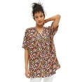 thumbnail image 1 of ellos Plus Size Short Sleeve Inverted Pleat Tunic, 1 of 2