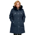 thumbnail image 1 of Ellos Women's Side-Snap Zip-Front Parka Coat, 1 of 5