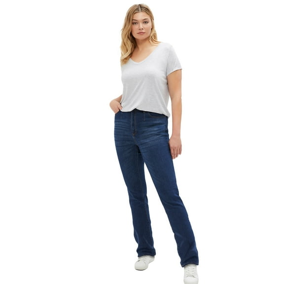 Ellos Women's Straight Stretch Jeans Jeans