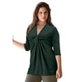 thumbnail image 1 of Ellos Women's Twisted Knot-Front Tunic Tunic, 1 of 4