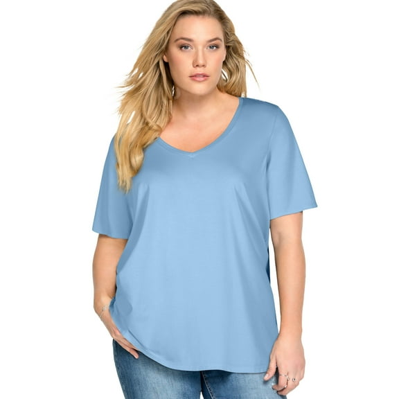 Ellos Women's V-Neck A-Line Tunic Tunic