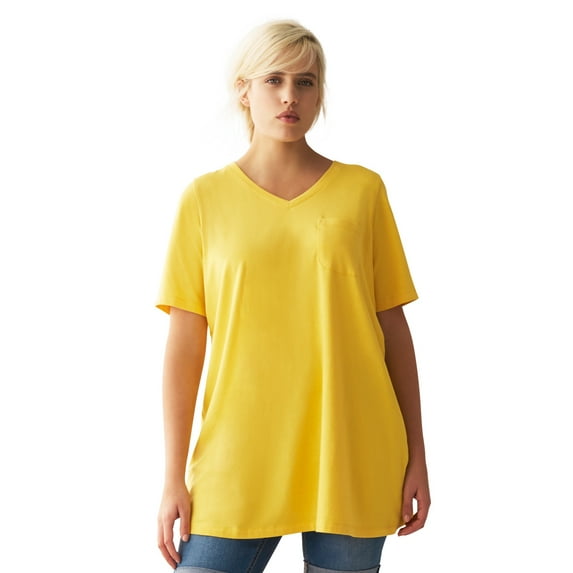 Ellos Women's V-Neck A-Line Tunic Tunic