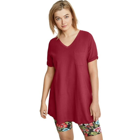 Ellos Women's V-Neck A-Line Tunic Tunic