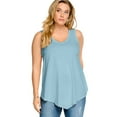 thumbnail image 1 of Ellos Women's V-Neck Pointed Front Tank Top, 1 of 5