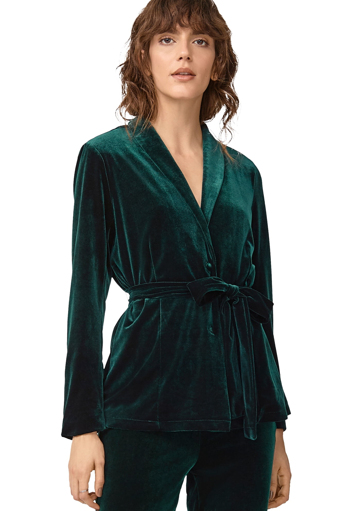 belted womens blazer