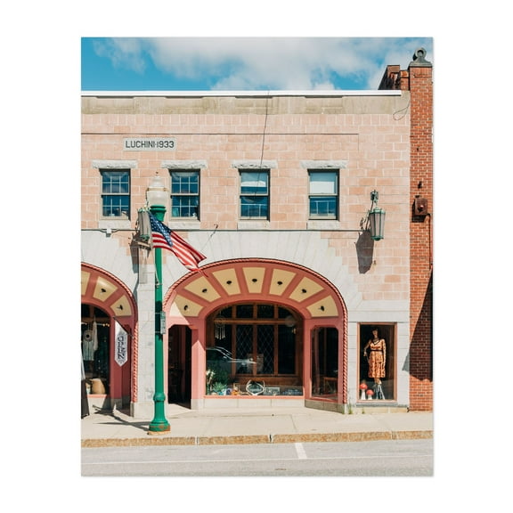 Ellsworth Architecture 01 - Ellsworth Maine Photography Architecture Vintage Street Photography City Retro Unframed Wall Art Print 6 x 8 inches