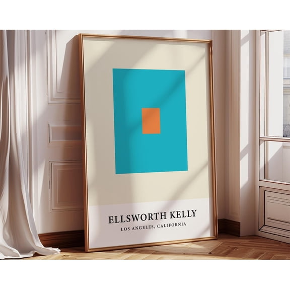 Ellsworth Kelly Inspired Color Block Wall Art Bold Modern Minimalist Poster Vibrant Abstract Artwork for Living Room or Office, 12x18 UNFRAMED