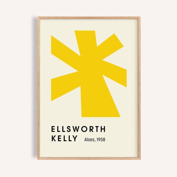 Ellsworth Kelly Inspired Yellow Geometric Print