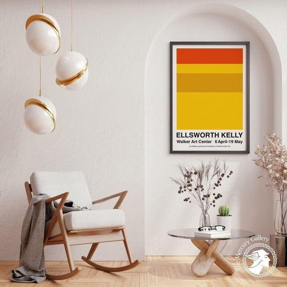 Ellsworth Kelly Yellow And Red Geometric Wall Gallery Art