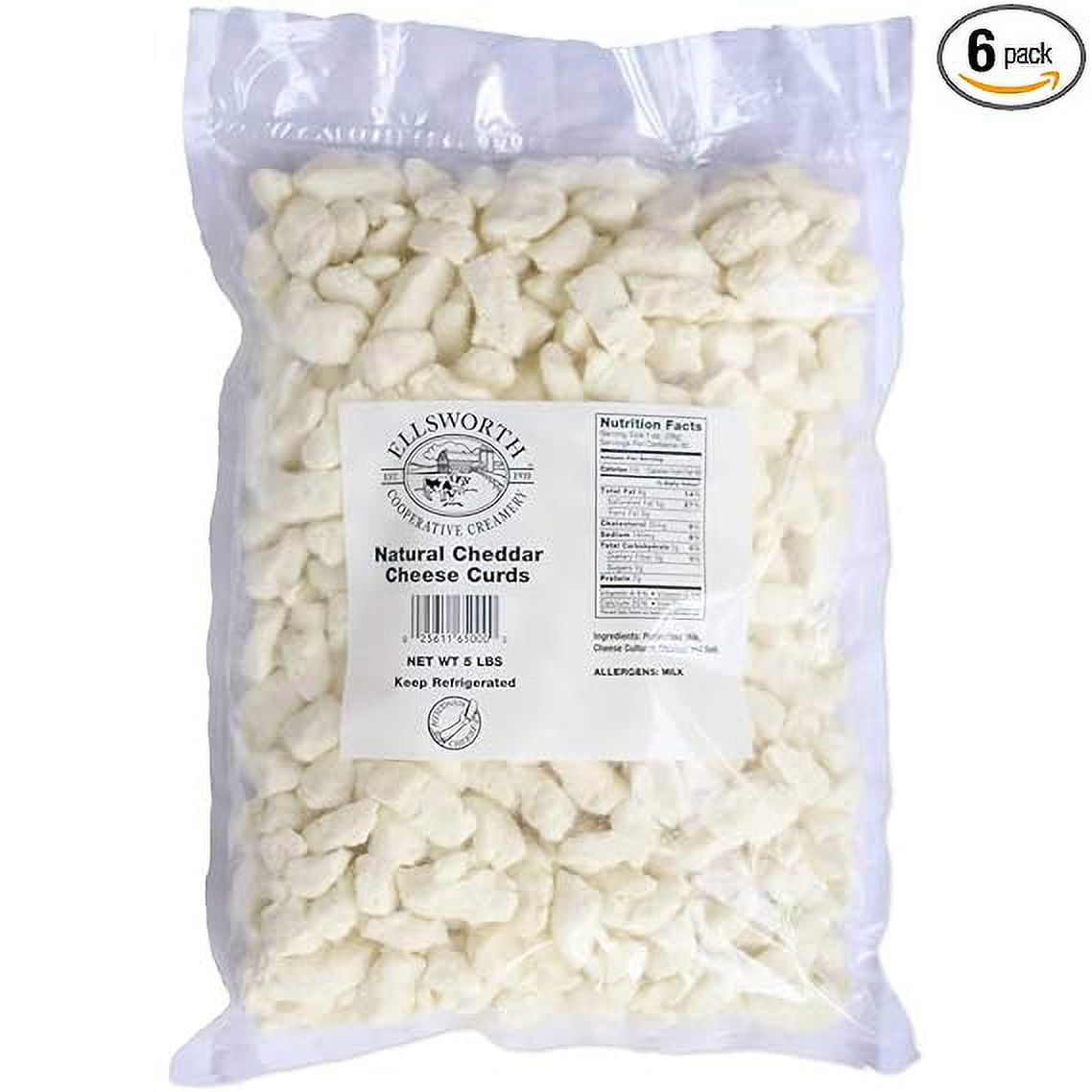 Ellsworth Natural White Cheddar Cheese Curds, 5 Pound 6 per case