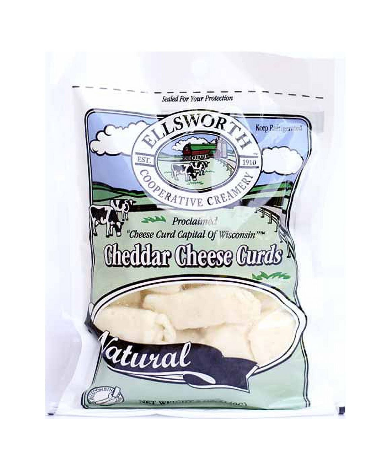 Ellsworth Ranch Cheddar Cheese Curds, 5OZ, 12 Pack