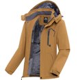 thumbnail image 1 of Ellswos-Sports Men's Winter Ski Jacket Waterproof Snow Coats Snowboard Fleece Lining Jacket Warm Parka with Hooded Brown XL, 1 of 5