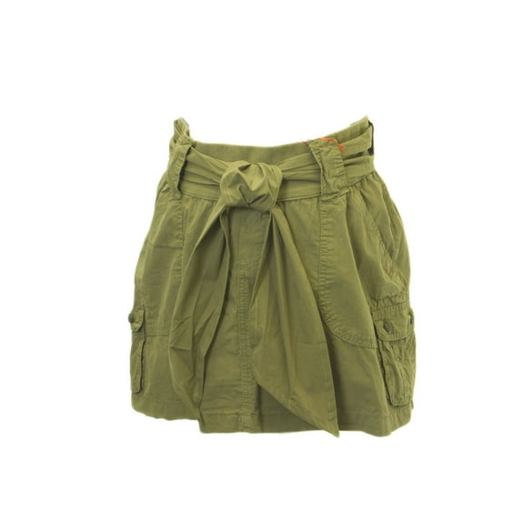 Elly B by OLIAN Maternity Women's Waist Wide Sash Mini Skirt X-Small Seaweed