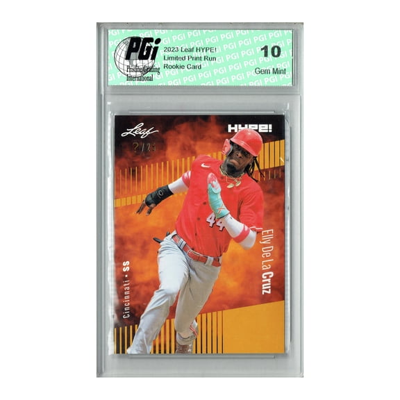 Elly De La Cruz 2023 Leaf HYPE! #115 Gold SP, Just 25 Made Rookie Card PGI 10