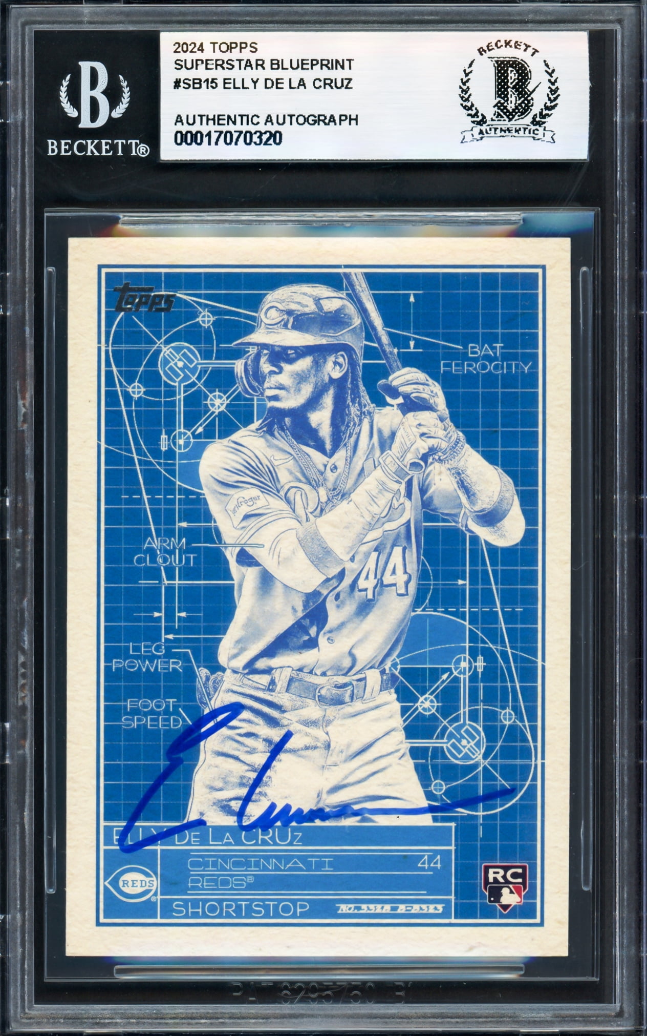 Elly De La Cruz Autographed 2024 Topps Superstar Blueprint Rookie Card