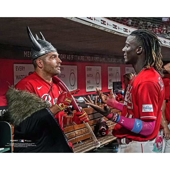 Elly De La Cruz Cincinnati Reds Unsigned with Joey Votto Photograph