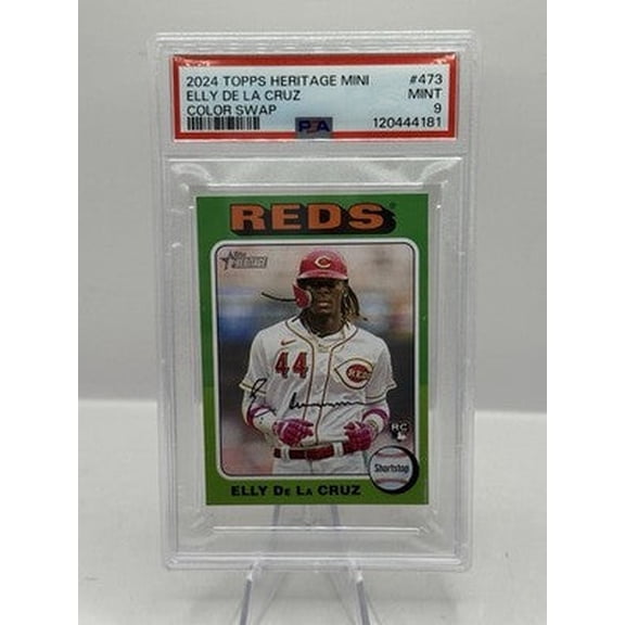 Elly De La Cruz RC Color Swap PSA 9 2024 Topps Heritage Mini #473 Reds