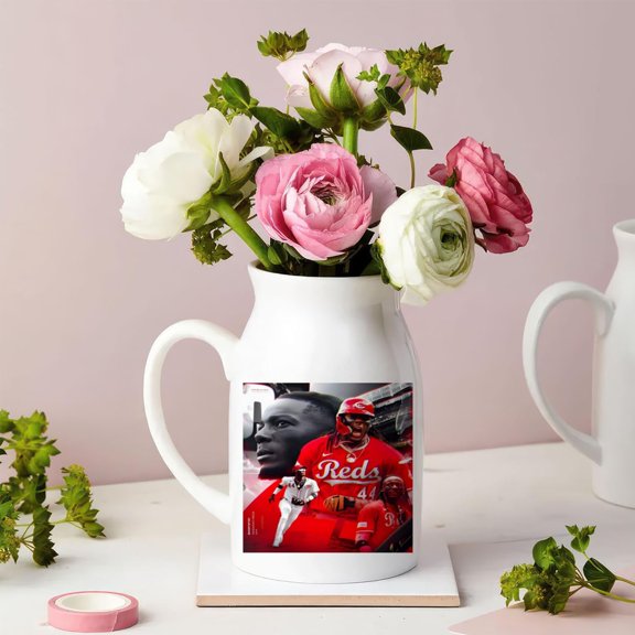 Elly and De and La and Cruz Ceramic Milk Bottle Vase.3.15" x 5.12"