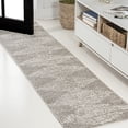 thumbnail image 1 of JONATHAN Y MOROCCAN HYPE 2 x 8 Runner Rug, Elm Diamond Stripe Geometric Shag - Gray/Ivory, MOH408B-28, 1 of 8