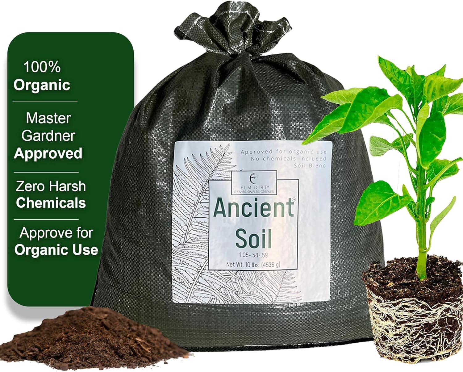 Elm Dirt Premium Ancient Soil for All Plants Organic Plant Soil for
