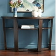 thumbnail image 1 of Elm Lane Conrad Modern Rich Wood Console Table 47 1/2" x 18" with Shelf Dark Brown Crisscross Leg for Living Room Bedroom Bedside Entryway Home Office, 1 of 9
