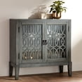 thumbnail image 1 of Elm Lane Pendleton 36" Wide Gray Wood 2-Shelf Decorative Cabinet, 1 of 9