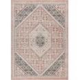 thumbnail image 1 of Elm & Oak Diana 7'9" x 9'5" Pink/Ivory Medallion Stain and Fade Stain Resistant Indoor Area Rug, 1 of 7