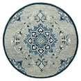 thumbnail image 1 of Elm & Oak Clio 4'10" Round Gray/Blue Medallion Handmade Wool Indoor Area Rug, 1 of 6