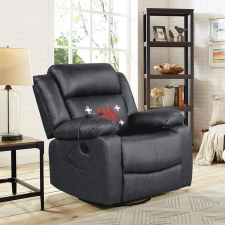 Relax A Lounger - Maxima Swivel Recliner - Black