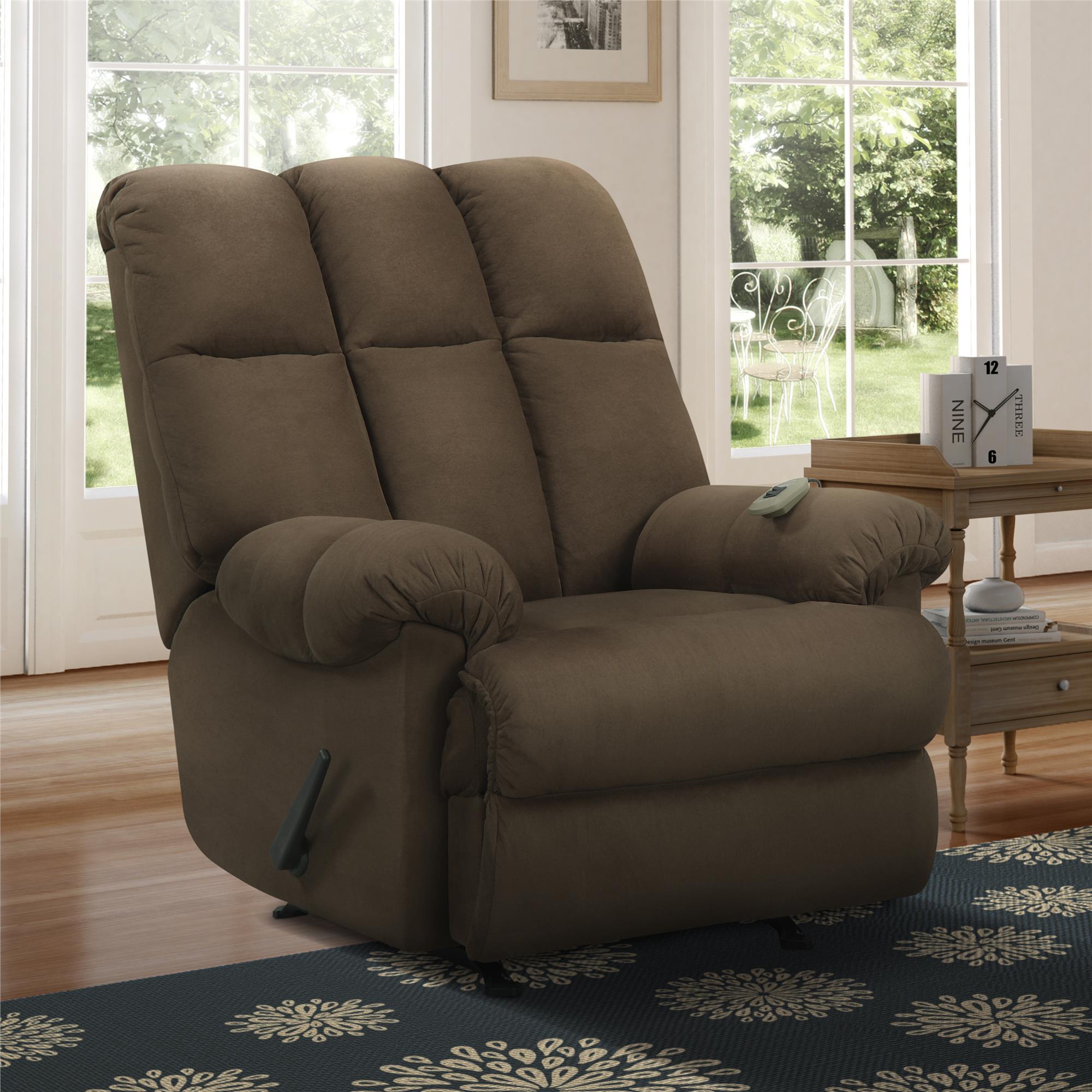 Elm & Oak Padded Massage Chair Recliner, Chocolate Upholstery - image 1 of 12
