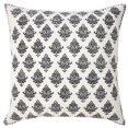 thumbnail image 1 of Elm & Oak Grace 20" x 20" White/Black Damask Cotton Adult Decorative Throw Pillow, 1 of 15