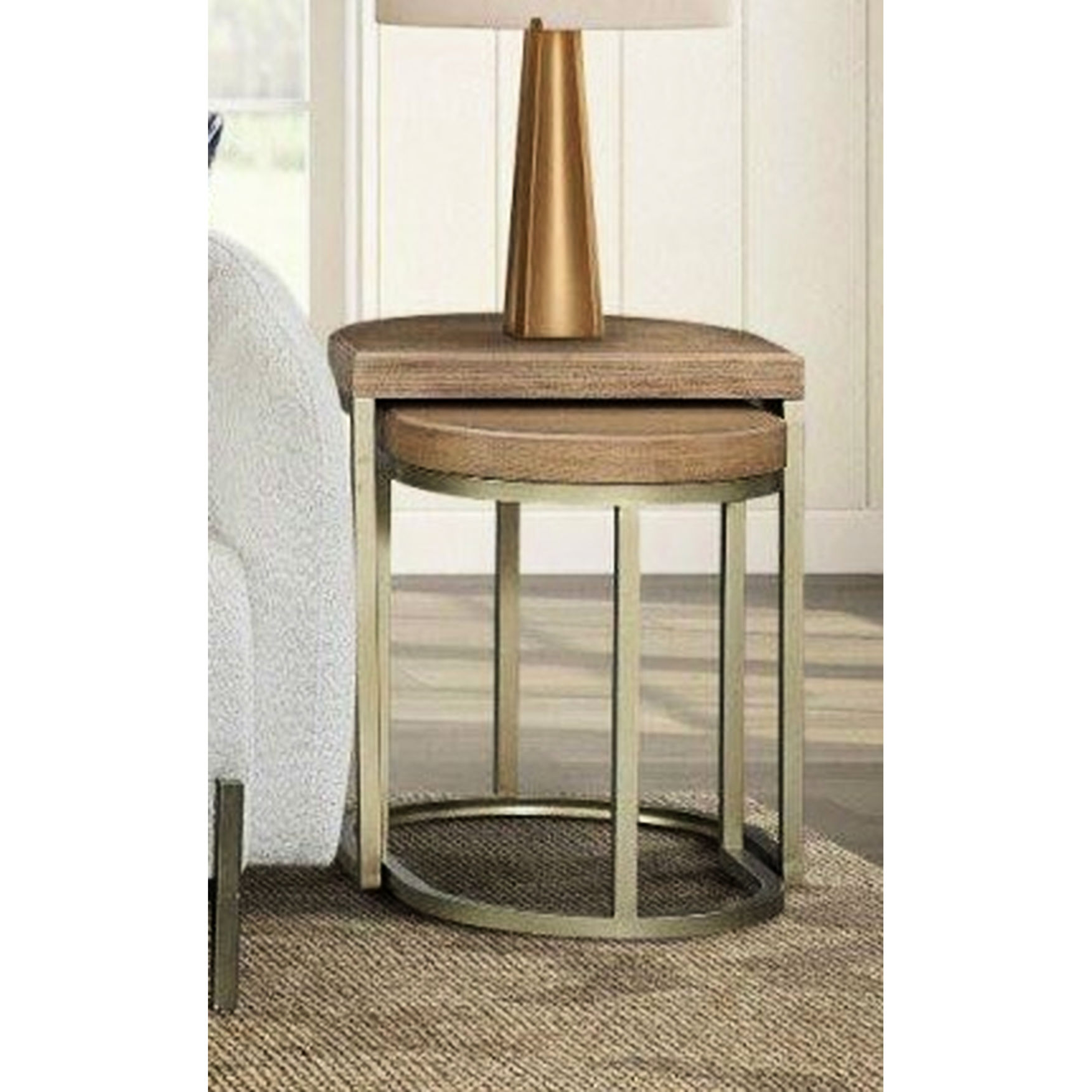 Small Features Table Elm Veneer Surface - Space - Saving Feature - Patio - Compact Nesting ...