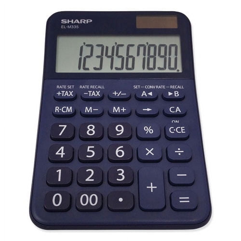 Elm335bbl Desktop Calculator, 10-Digit Lcd, Blue | Bundle of 10 Each