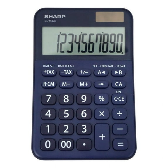 Elm335bbl Desktop Calculator, 10-Digit Lcd, Blue | Bundle of 5 Each