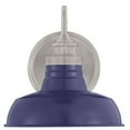 thumbnail image 1 of Elmcroft 7.63" 1-Light Brushed Nickel Modern Wall Mount Light w/ Blue Shade, 1 of 1