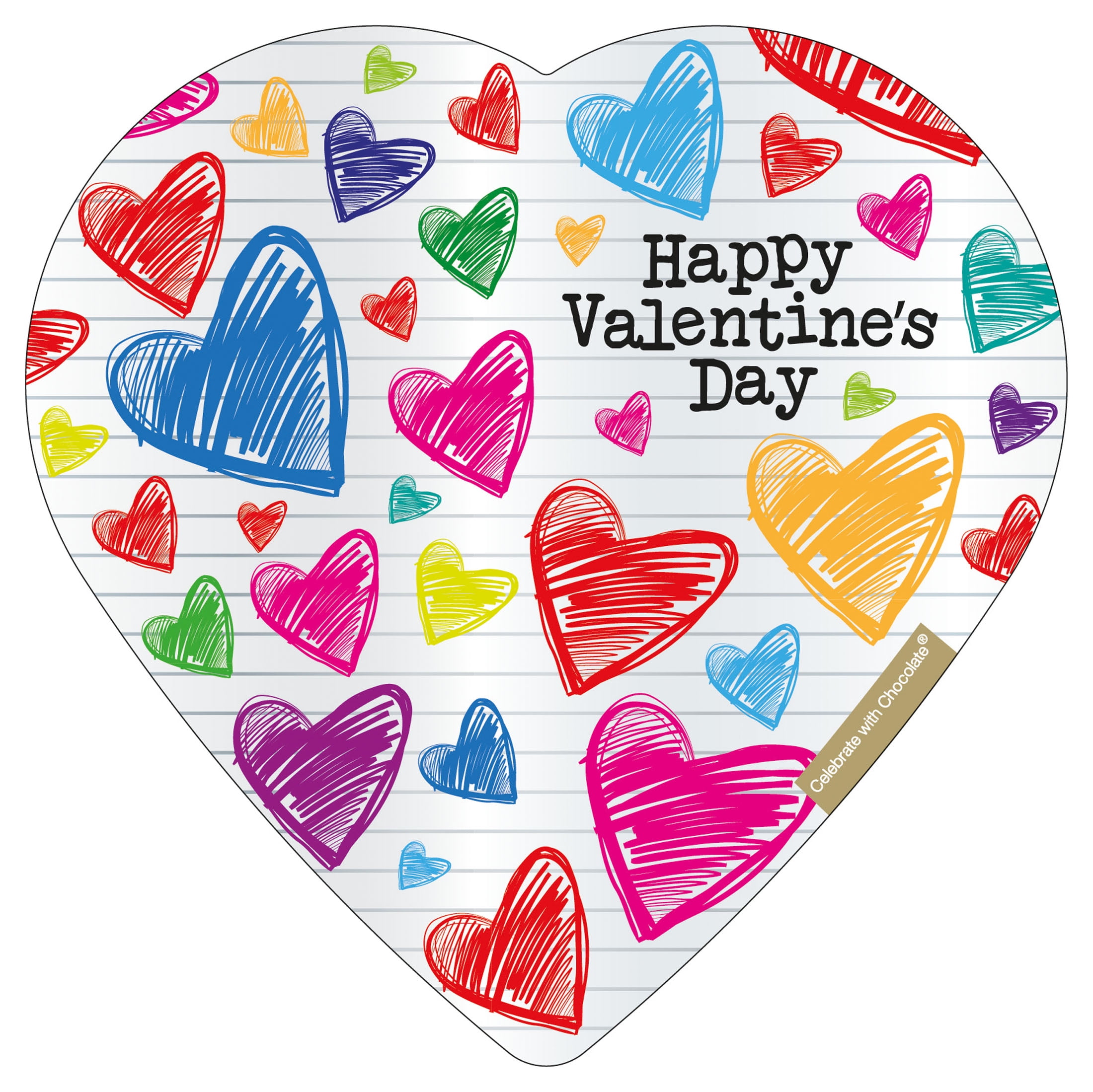 Elmer Chocolate Assorted Chocolate Classroom Colored Hearts 2oz 5 Pieces