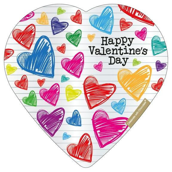 Elmer Chocolate Assorted Chocolate Classroom Colored Hearts 2oz 5 Pieces