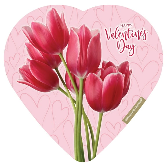 Elmer Chocolate Assorted Chocolate Friendship Tulips Heart 4oz 15 Pieces